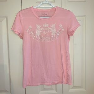 Juicy Couture Rhinestone Classic Tee Light Pink